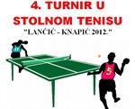 Poziv na "4. Turnir u stolnom tenisu Lančić - Knapić 2012."