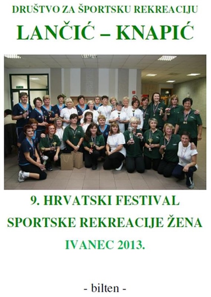 Objavljen bilten o održanome "9. hrvatskom festivalu sportske rekreacije žena" u Ivancu