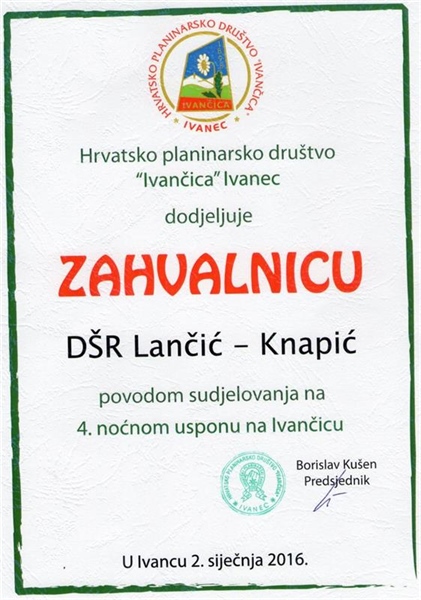 4. noćni uspon na Ivančicu