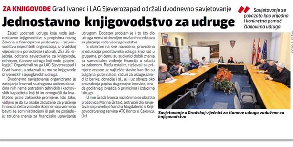 Održano savjetovanje - „Jednostavno knjigovodstvo za udruge“