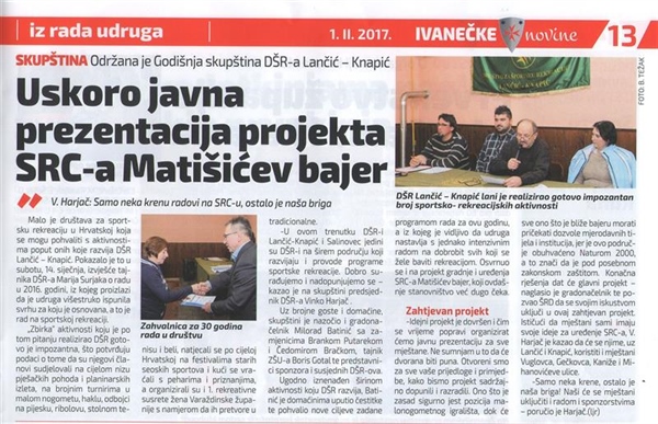 Uskoro javna prezentacija projekta „Sportsko-rekreacijski centar Matišićev bajer“