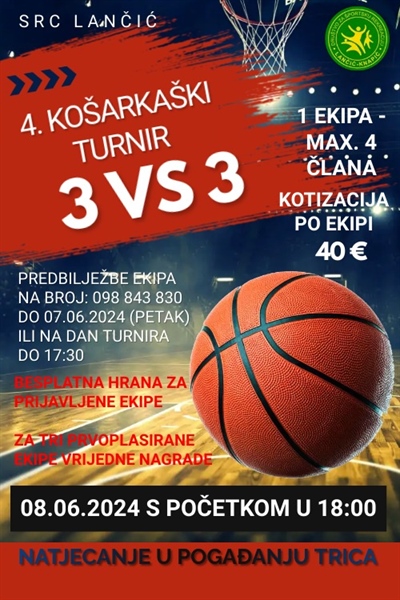 4. KOŠARKAŠKI TURNIR 3 VS 3