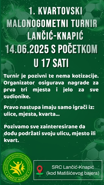 1. KVARTOVSKI MALONOGOMETNI TURNIR