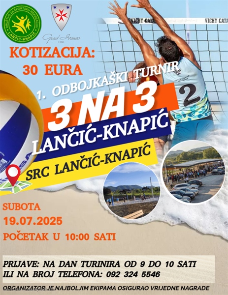 1. odbojkaški turnir 3 na 3 Lančić-Knapić